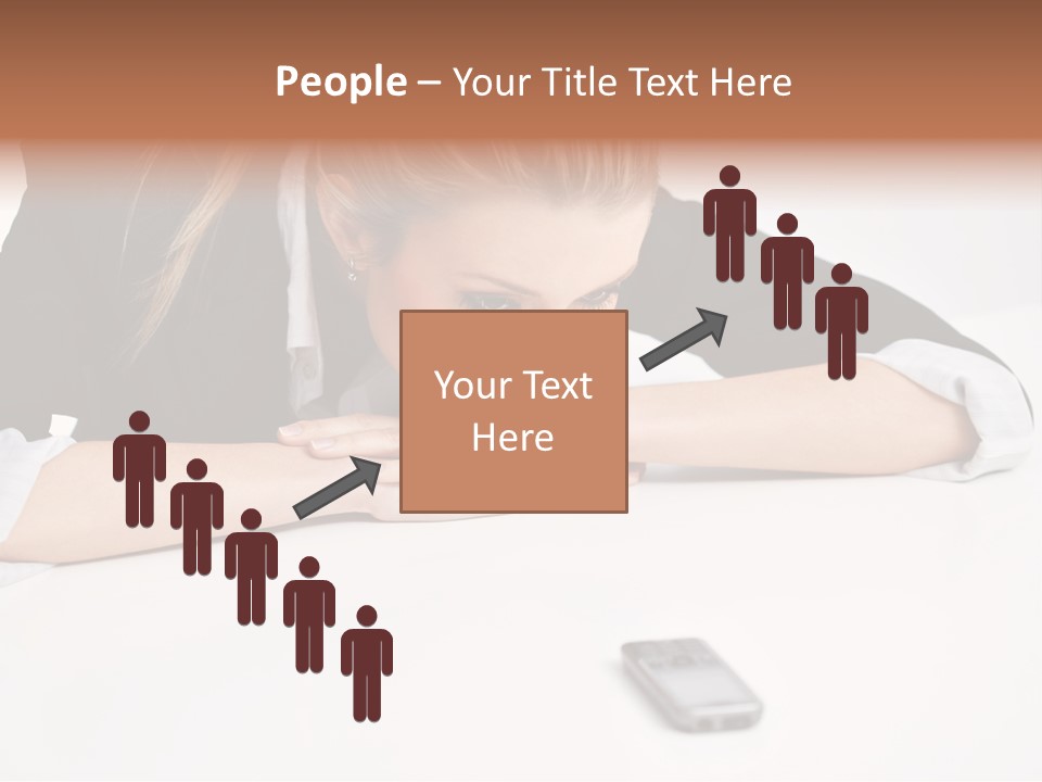 Phone Leader Female PowerPoint Template