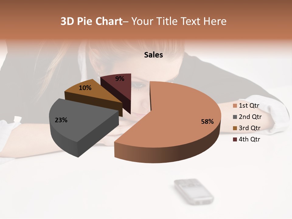 Phone Leader Female PowerPoint Template