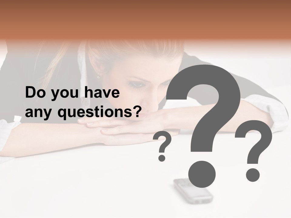 Phone Leader Female PowerPoint Template