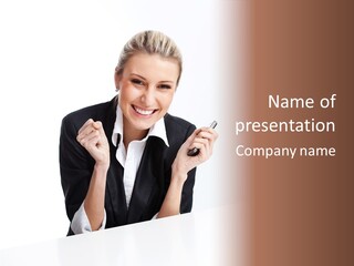 People Girl Formal PowerPoint Template