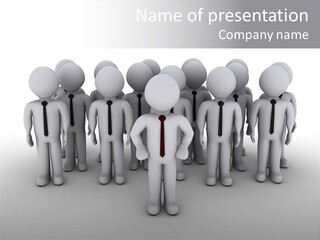 Head Colleague Successful PowerPoint Template