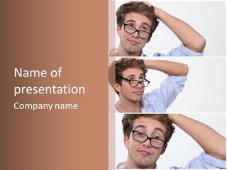 Black Disheveled European PowerPoint Template