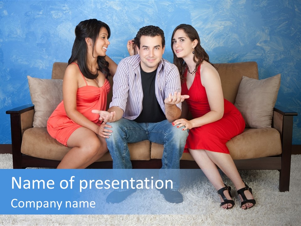 Handsome Three Fun PowerPoint Template