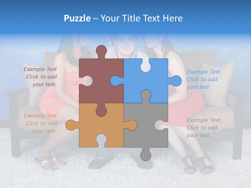 Handsome Three Fun PowerPoint Template