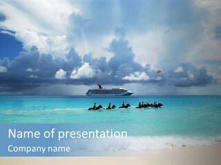 Caribbean Liner Ship PowerPoint Template