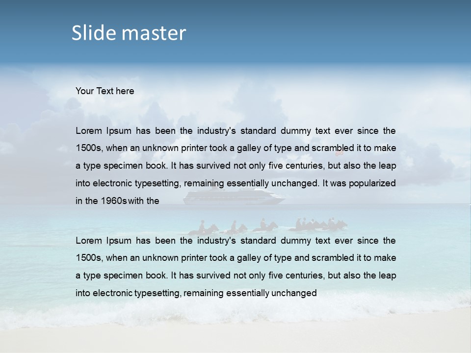 Caribbean Liner Ship PowerPoint Template