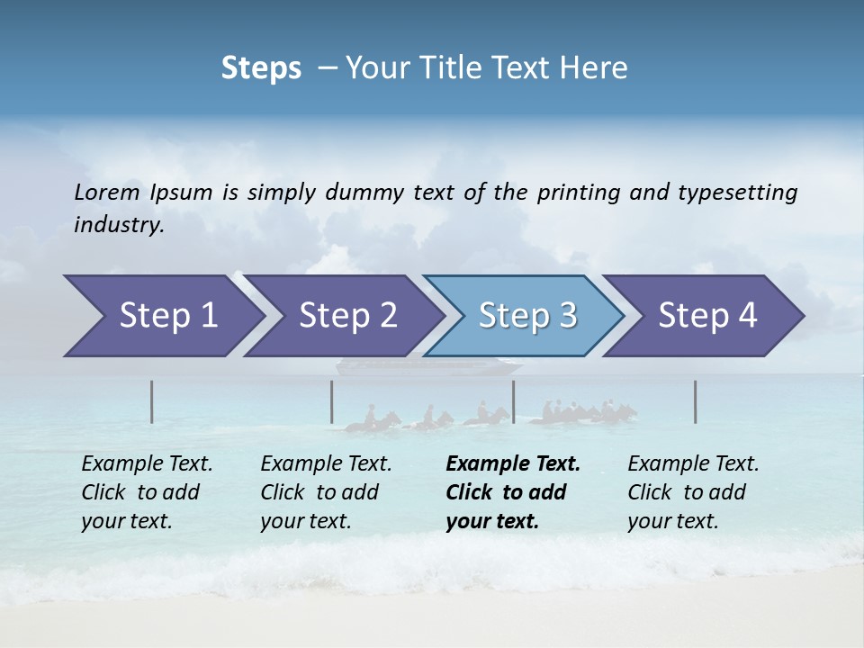 Caribbean Liner Ship PowerPoint Template