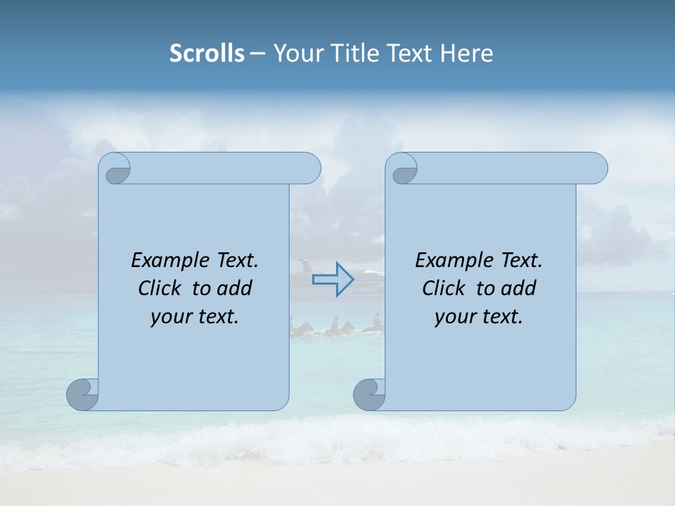 Caribbean Liner Ship PowerPoint Template