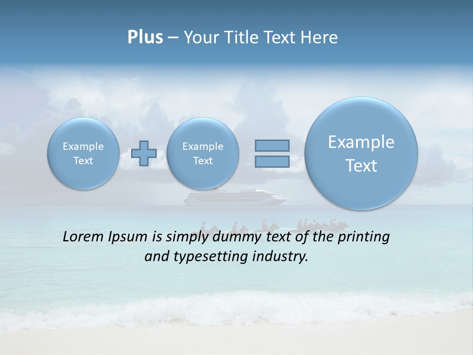 Caribbean Liner Ship PowerPoint Template