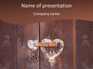 Red Ancient Key PowerPoint Template