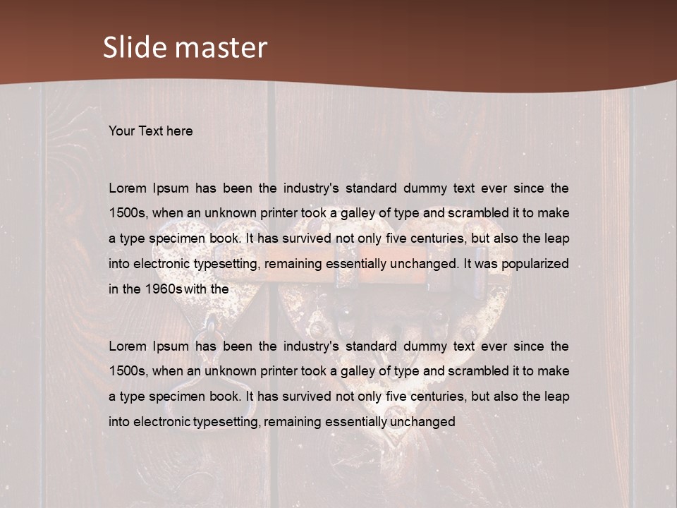 Red Ancient Key PowerPoint Template