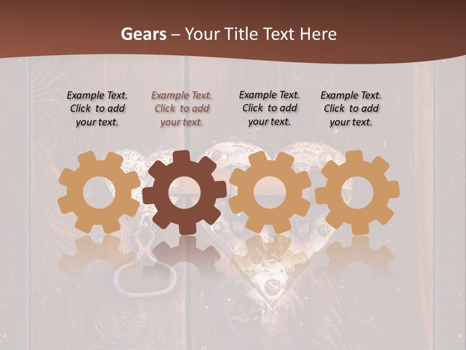 Red Ancient Key PowerPoint Template