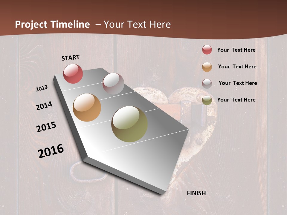 Red Ancient Key PowerPoint Template