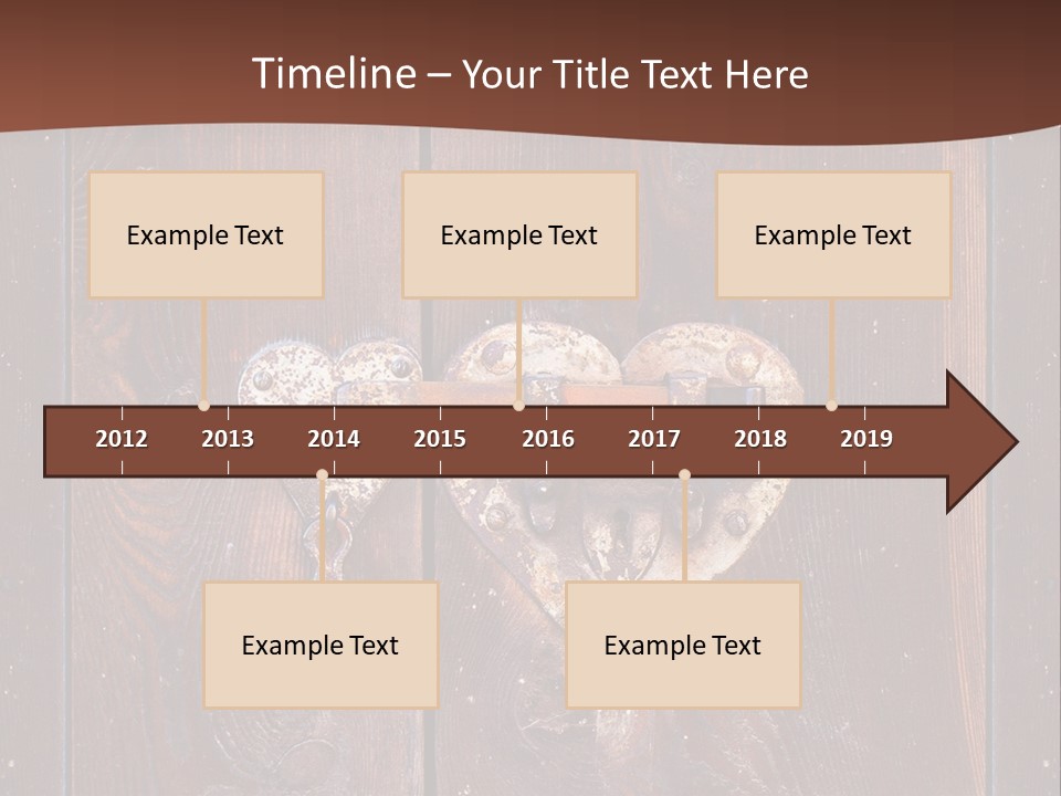 Red Ancient Key PowerPoint Template