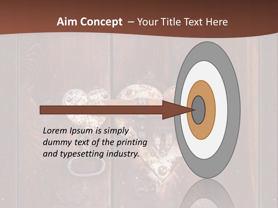 Red Ancient Key PowerPoint Template