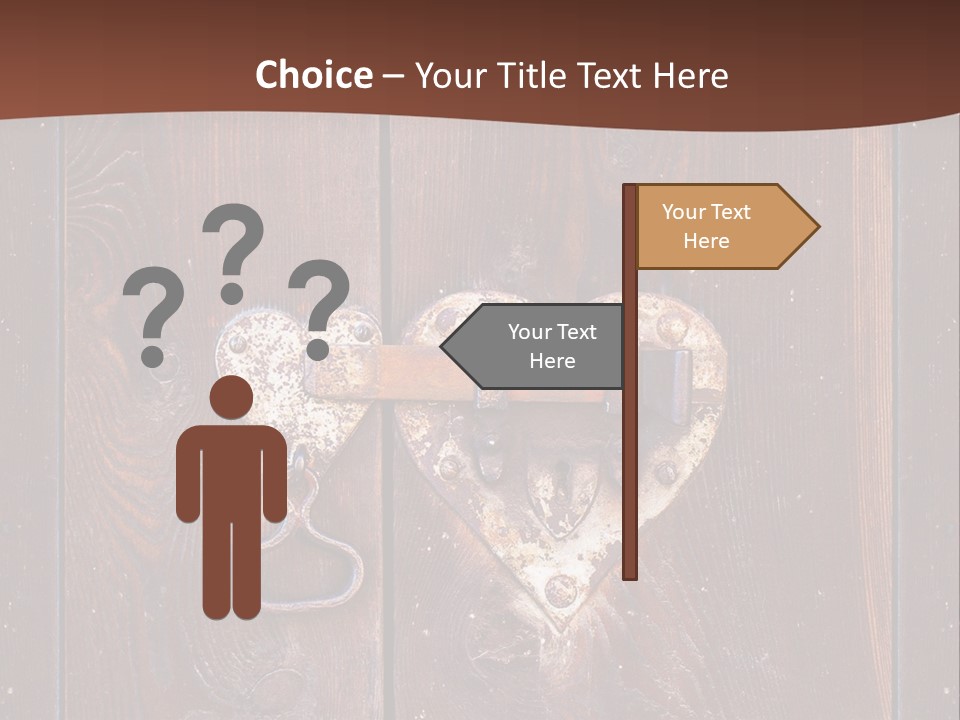 Red Ancient Key PowerPoint Template