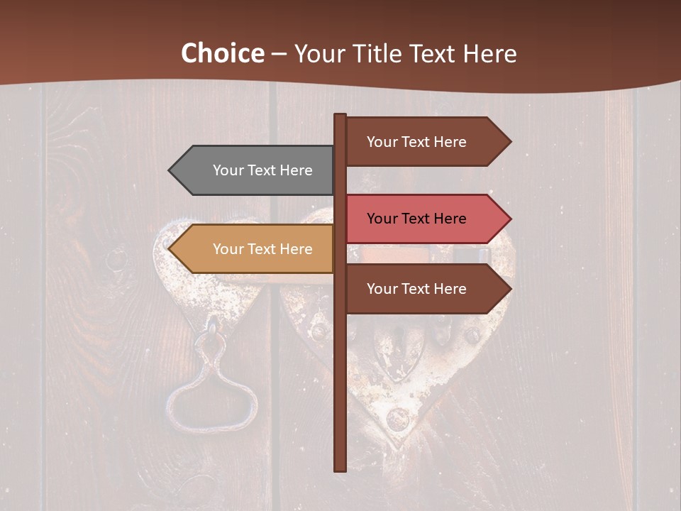 Red Ancient Key PowerPoint Template
