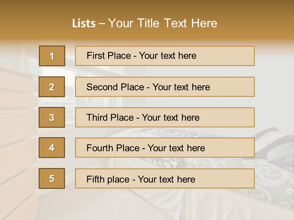 Accommodation Design Empty PowerPoint Template
