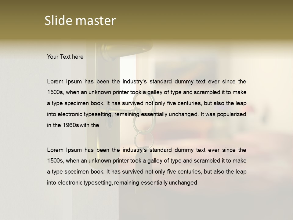 Lock Copyspace Security PowerPoint Template