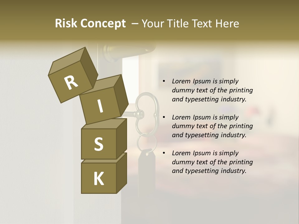 Lock Copyspace Security PowerPoint Template