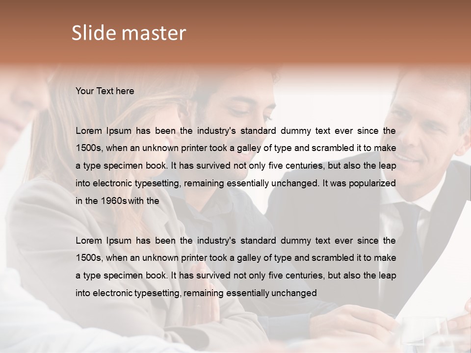 Working People Woman White PowerPoint Template