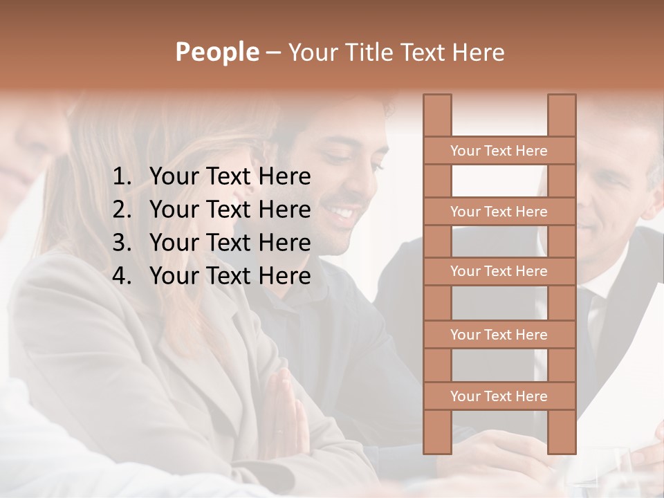 Working People Woman White PowerPoint Template