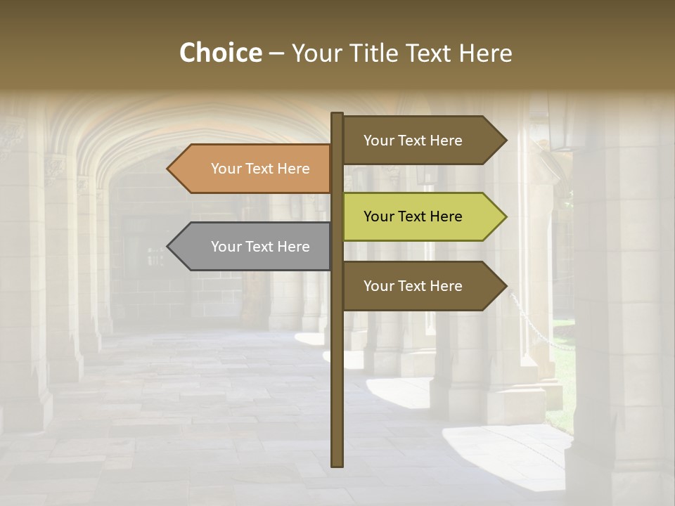 Universits Path Law PowerPoint Template