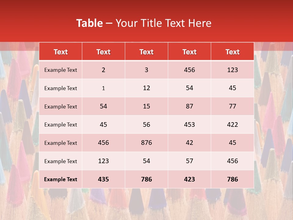 Assortment Row Spectrum PowerPoint Template