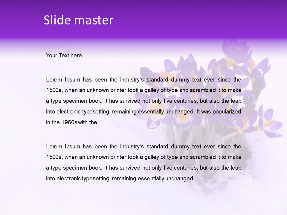Easter Natural Purple PowerPoint Template