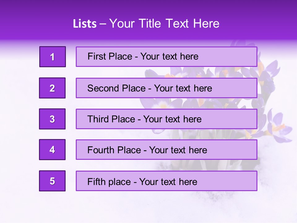 Easter Natural Purple PowerPoint Template