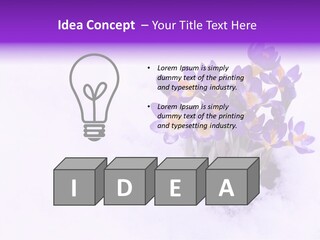 Easter Natural Purple PowerPoint Template