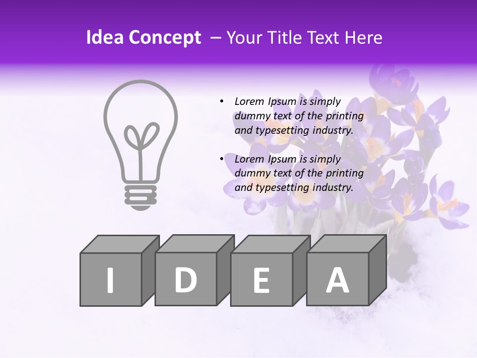 Easter Natural Purple PowerPoint Template