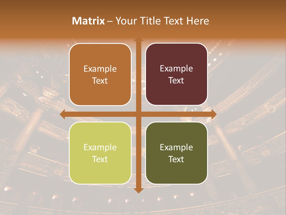 A Theater Auditorium With A Painted Ceiling And Pillars PowerPoint Template