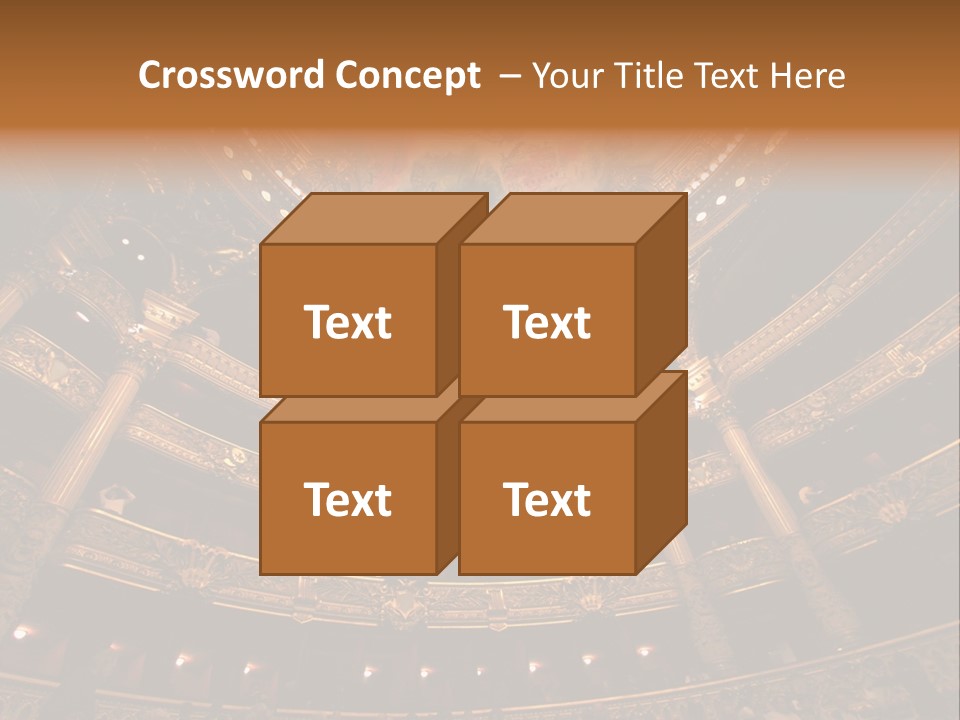 A Theater Auditorium With A Painted Ceiling And Pillars PowerPoint Template