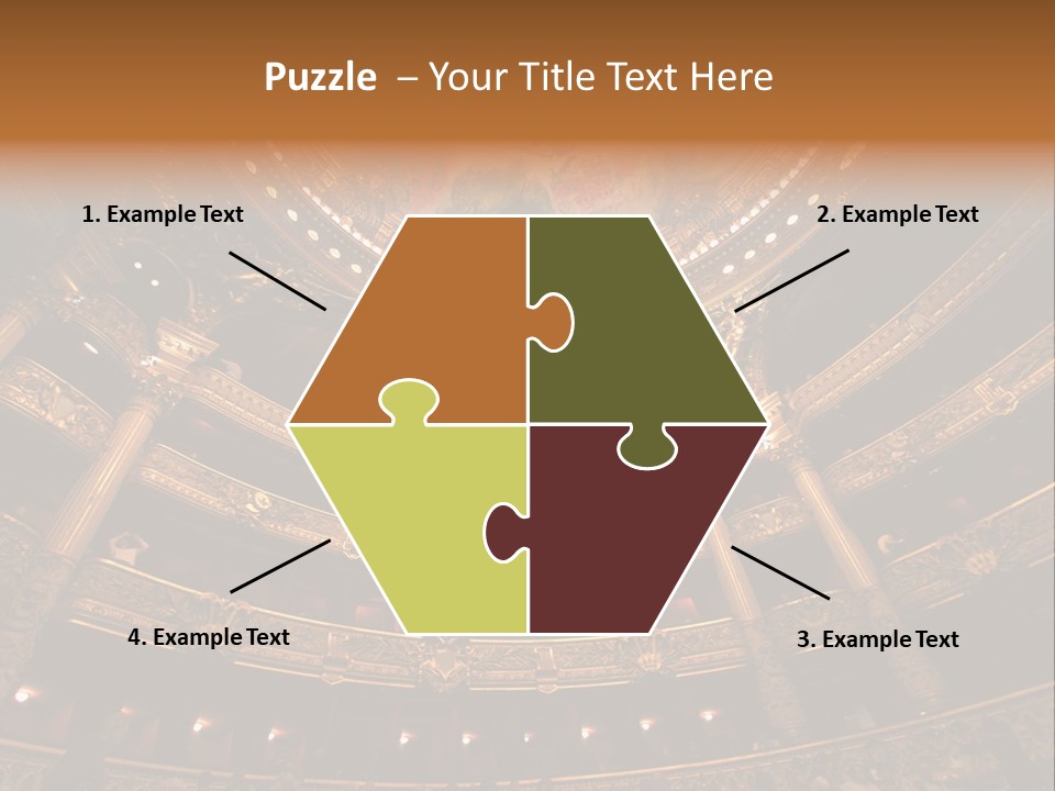 A Theater Auditorium With A Painted Ceiling And Pillars PowerPoint Template