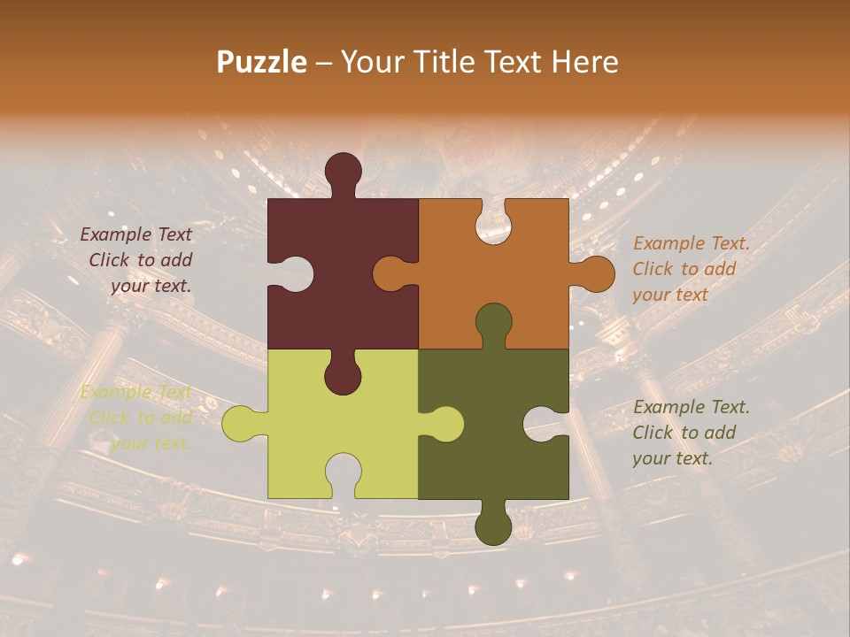 A Theater Auditorium With A Painted Ceiling And Pillars PowerPoint Template