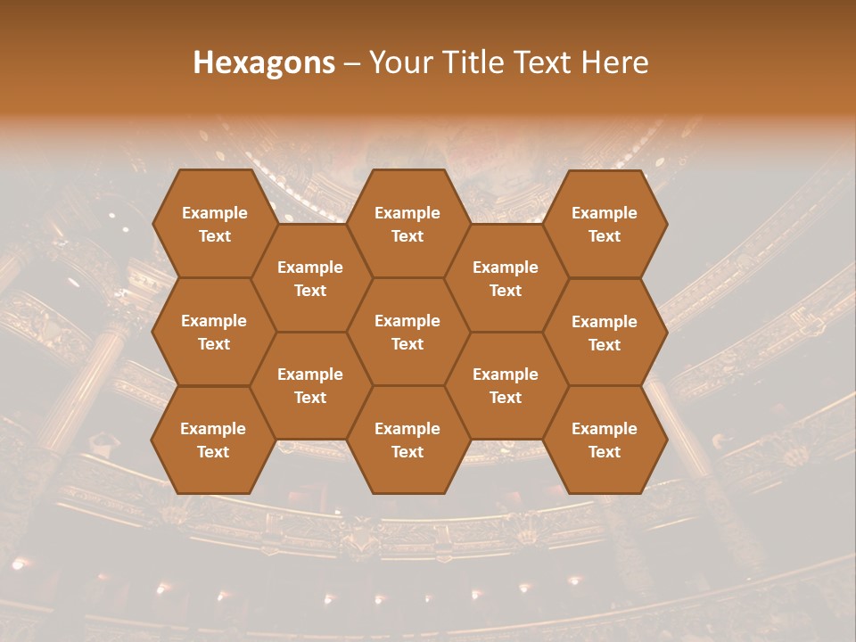 A Theater Auditorium With A Painted Ceiling And Pillars PowerPoint Template