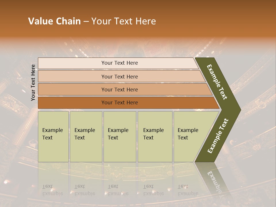 A Theater Auditorium With A Painted Ceiling And Pillars PowerPoint Template