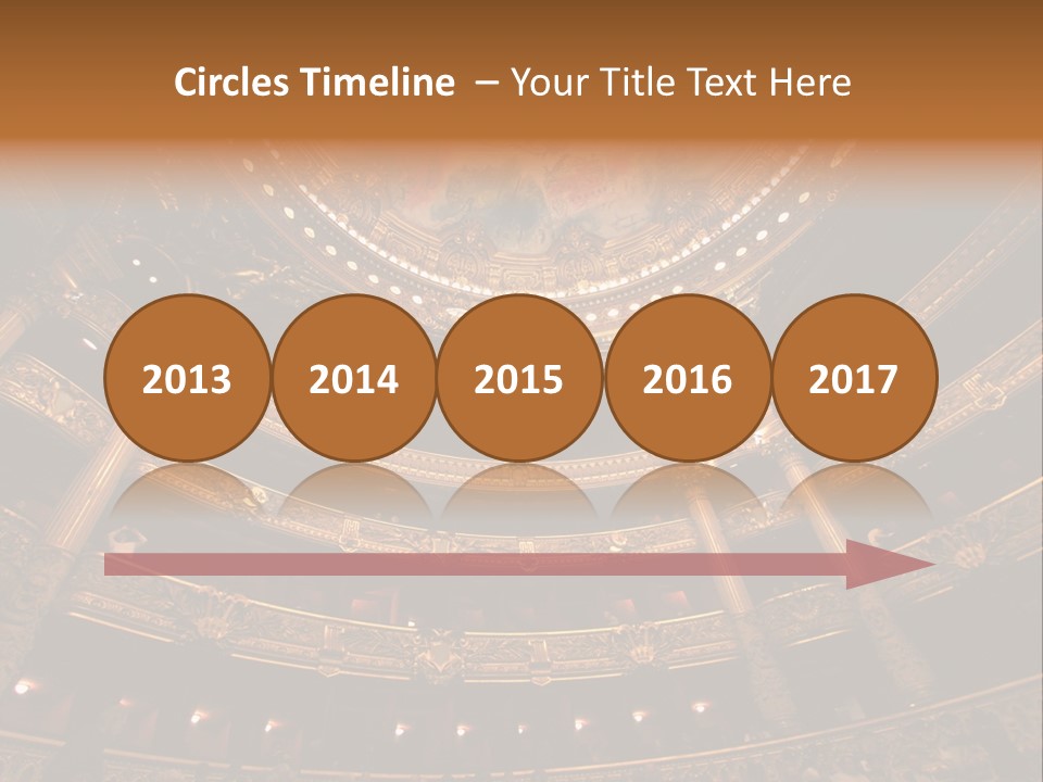 A Theater Auditorium With A Painted Ceiling And Pillars PowerPoint Template