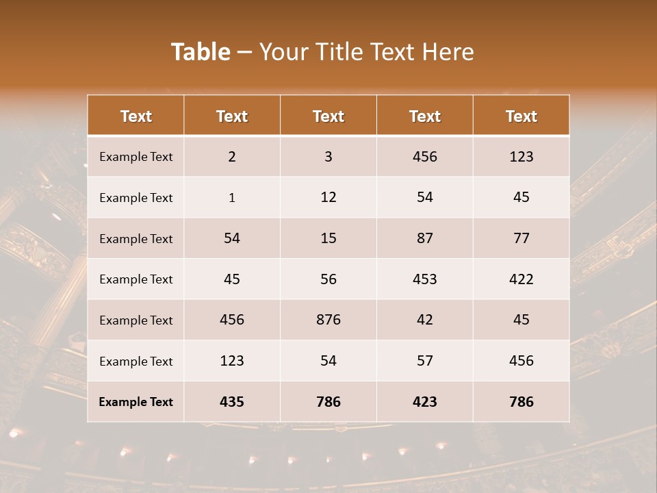 A Theater Auditorium With A Painted Ceiling And Pillars PowerPoint Template