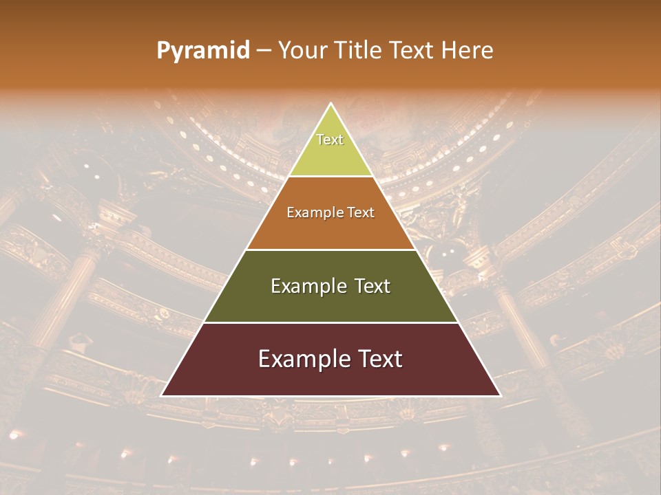 A Theater Auditorium With A Painted Ceiling And Pillars PowerPoint Template