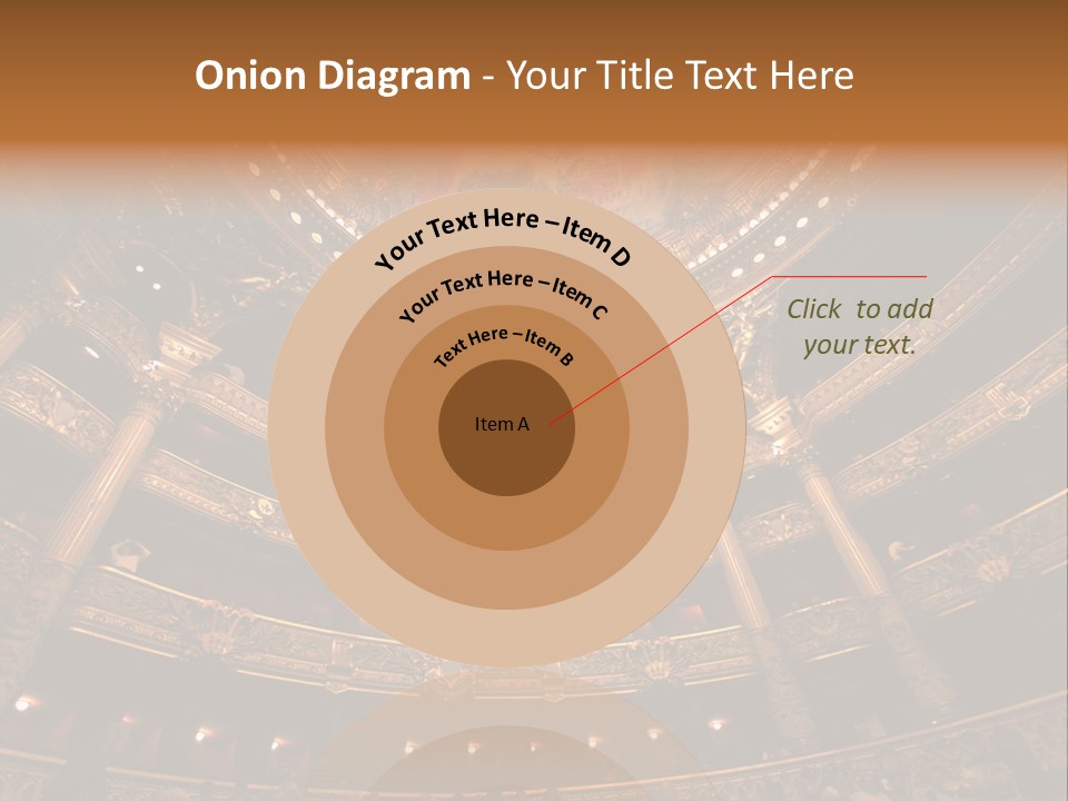 A Theater Auditorium With A Painted Ceiling And Pillars PowerPoint Template