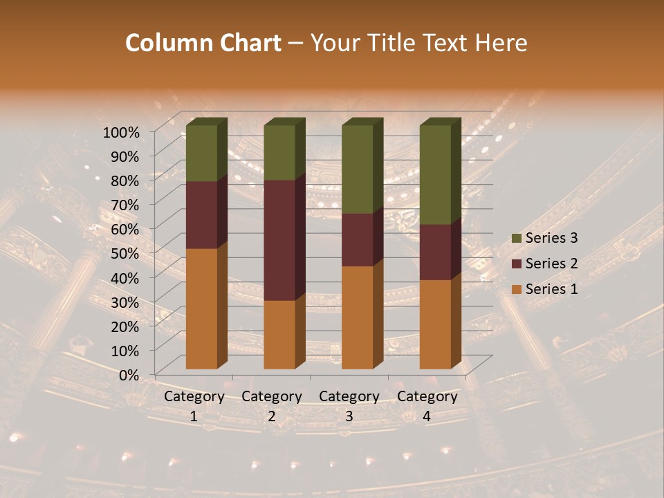 A Theater Auditorium With A Painted Ceiling And Pillars PowerPoint Template