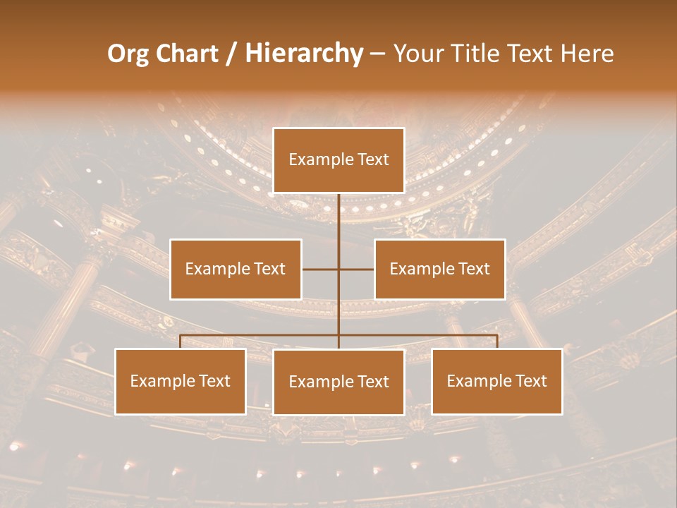 A Theater Auditorium With A Painted Ceiling And Pillars PowerPoint Template