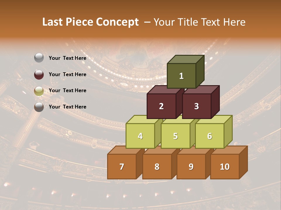 A Theater Auditorium With A Painted Ceiling And Pillars PowerPoint Template