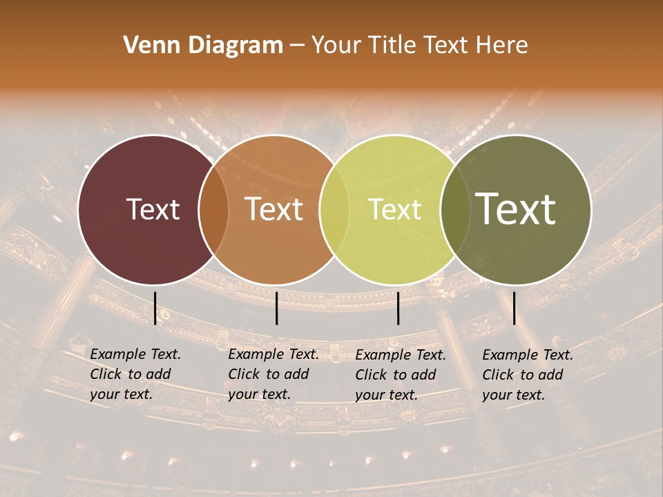 A Theater Auditorium With A Painted Ceiling And Pillars PowerPoint Template