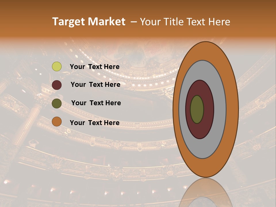 A Theater Auditorium With A Painted Ceiling And Pillars PowerPoint Template