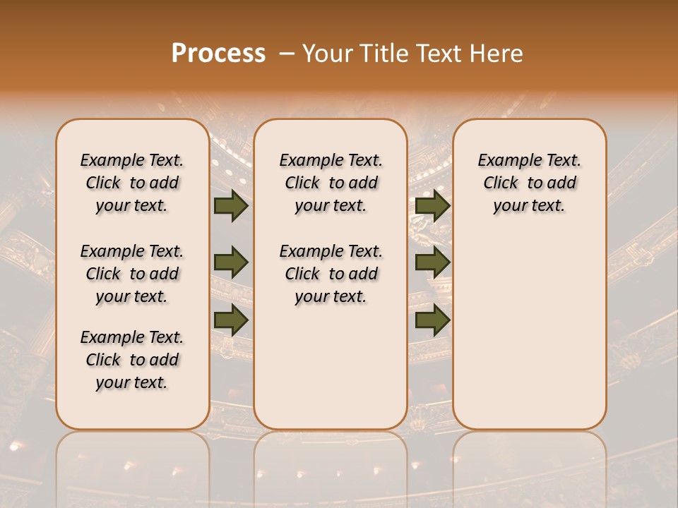 A Theater Auditorium With A Painted Ceiling And Pillars PowerPoint Template