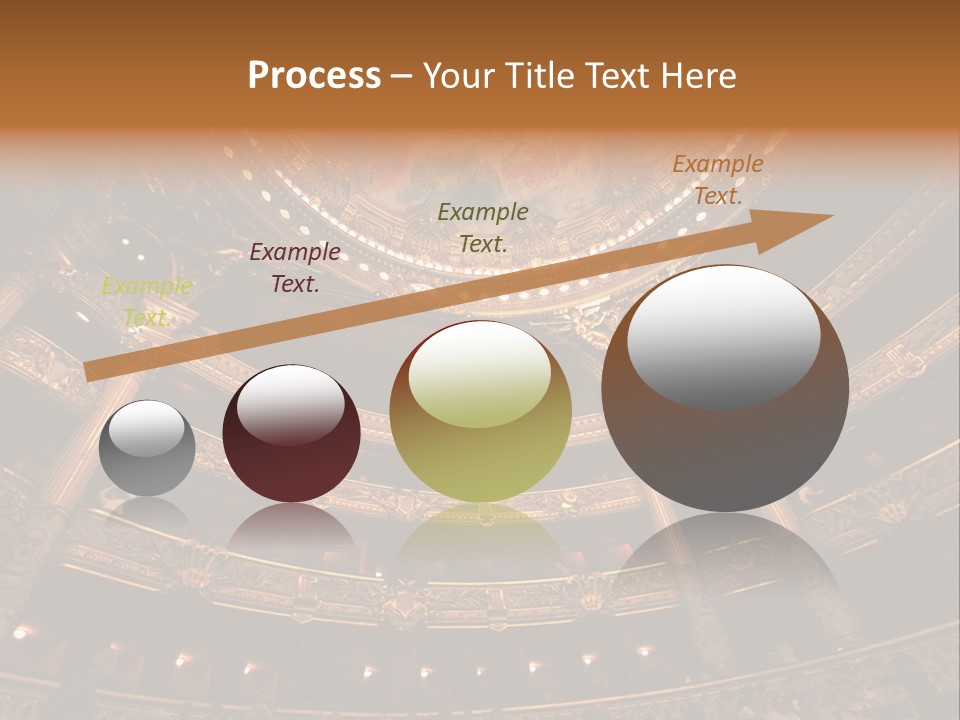 A Theater Auditorium With A Painted Ceiling And Pillars PowerPoint Template