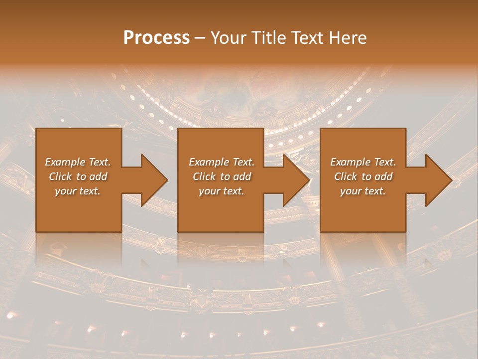A Theater Auditorium With A Painted Ceiling And Pillars PowerPoint Template